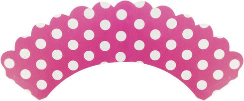 Wrapables Standard Size Polka Dots Cupcake Wrappers (Set of 20), Hot Pink...