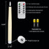 GenSwin Flameless Taper Candles with Remote Timer, Real Wax LED Flickering Candlesticks Battery Operated 3D Wick for Wedding, Party, Home(Ivory, 9...