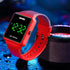 Unisex Square LED Digital Watch Fashion Water Resistant Silicone Sports Wrist Watches (Red A)...