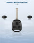 ECCPP 1X 3 Buttons Uncut Keyless Entry Remote Control Car Key Fob Shell Case for 1998-2003 Fit for Lexus ES300 3.0L 2001-2005 Fit for Lexus GS430 ...