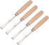 uxcell Wood Chisels Carving Knife, 10mm Chrome Plated 45# Carbon Steel Flat Tip Woodworking Hand Tool Graver 165mm (6.5-Inch) Length, 4pcs...