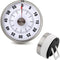 Visual Timer with Bracket, Chef Cooking Timer Clock with Loud Alarm, No Batteries Required, 100% Mechanical - Magnetic Backing, Exquisite Stainles...