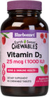 Bluebonnet Nutrition EarthSweet Vitamin D3 1000IU - Bone & Immune Support Supplement - Raspberry Chewable Vitamin D Supplement for Women & Men - S...