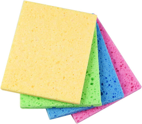 30 Pack Kitchen Cleaning Sponges Non-Scratch Kitchen Sponges Bulk Cleaning Sponges Dishwashing Sponges Natural Colored Sponge for Kitchen and Bath...