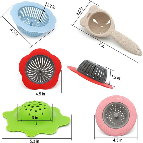 Angela&Alex Acrylic Pouring Strainers, 5 PCS Flow Painting Tools Christmas DIY Kits Drawing Sets Flower Strainers Plastic Silicone Drain Basket Un...