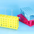 PATIKIL 80 Wells Tube Rack, 1 Set Vial Rack Four Panel Centrifuge Tube Holder for Microcentrifuge Tubes 0.5/1.5/2.0/10/15/50ml, Blue Pink...