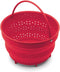 Fox Run Collapsible Silicone Steamer Basket Insert for Instant Pot, 6-Quart, Red...