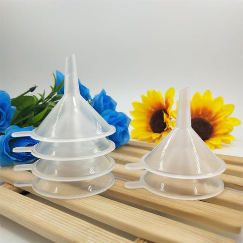 Small Funnel, 2.16inch Clear Plastic Mini Funnels for Science Lab Bottle Filling Liquid, Essential Oils, Perfume(12 Pack)...