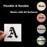 1 Inch Alphabet Letter Stencils for Painting - 70 Pack Old English Letter Stencil Templates with Numbers and Signs for Painting on Wood, Reusable ...