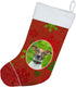 Caroline's Treasures KJ1183CS Red Snowflakes Holiday Christmas Jack Russell Terrier Christmas Stocking Fireplace Hanging Stockings Christmas Seaso...