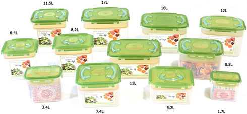 e-jen Premium Kimchi, Sauerkraut Container Probiotic Fermentation with Inner Vacuum Lid (Earthenware Green, 0.45 gal/ 1.7L)...