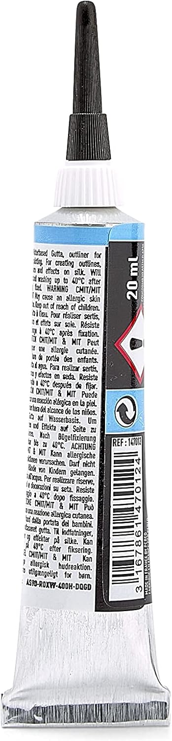 Pebeo Setasilk Silk Painting Water Based Gutta 20-Milliliter Tube, Black, 0.68 Fl Oz (Pack of 1)...