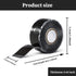 Waterproof Duct Tape 2.5cm x 3m, Silicone Repair Tape Plumbers Tape, Self Fusing Rubber Tape Waterproof Tape for Leaks, Rubber Seal Tape for Pipes...