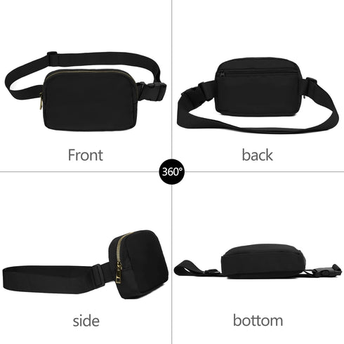 Waist Pack for Running Fanny Pack for Women and Men Gift Crossbody Belt Bag Bum Bag with Adjustable Strap for Sports for Men and Women Black...