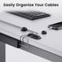EVEO Desk Cable Management Kit - Cord Organizer Cable Management Under Desk | Cable Raceway, Cable Sleeve, Adhesive Cable Clips, Cord Clips, Cable...