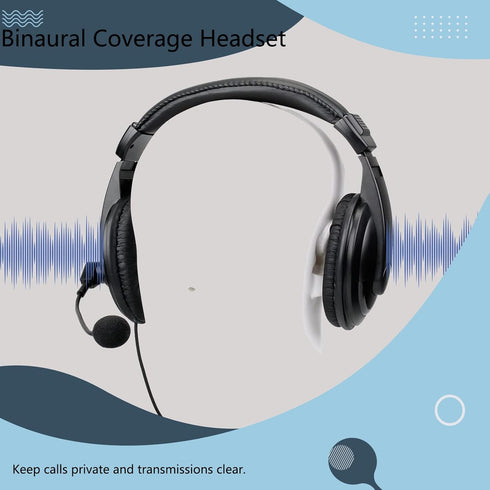 Retevis Overhead Noise Reduction Walkie Talkie Headset 2 Pin, Boom Mic, Compatible with Retevis RT22 RT21 H-777 RT68 RT19 Baofeng UV-5R BF-F8HP BF...