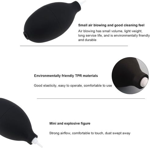Mini Air Dust Blower, Rubber Ball Pump Cleaner Circuits Clean Tool with Metal Nozzle for Cell Phone, Tablet, Camera Lens, Keyboard...