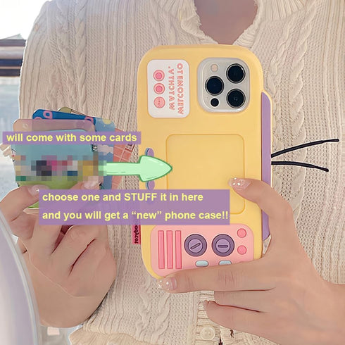 UnnFiko 3D Cartoon Phone Case for iPhone 15, Retro TV Shape Funny Case Soft Protective Cases for Girls Women (Yellow, iPhone 15)...