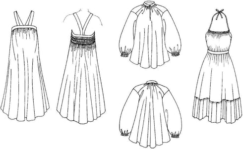 Folkwear Russian Settlers' Dress #128 Jumper Blouse Apron Traditional Sewing Pattern (Pattern Only) folkwear128...