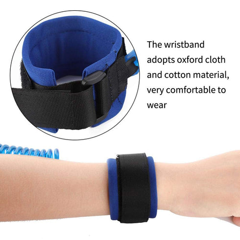 Anti Lost Wrist Link, Kids Anti lost Rope Elastic Adult Children Wristband Safety Link Walking Harness Rope for Toddlers Babies(Blue)...