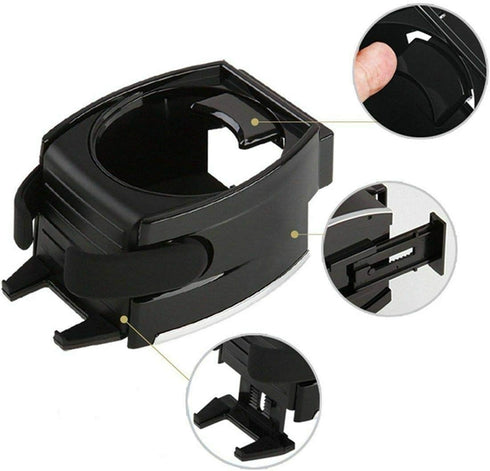 2 in 1 Drinks Holder Universal Car Phone Mount Air Vent Bottle Cup Water Smart...