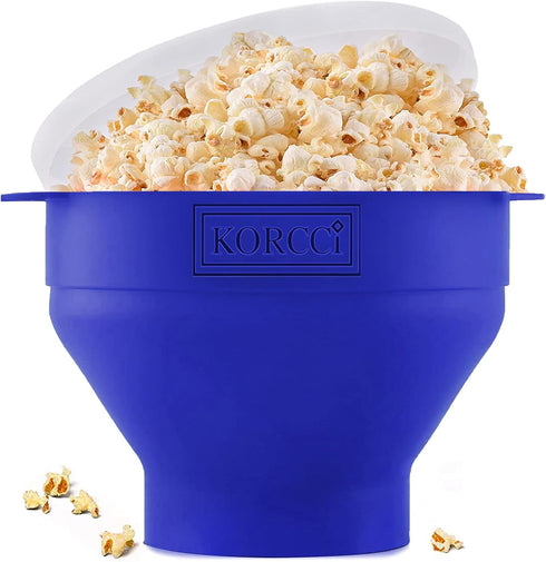 The Original Korcci Microwaveable Silicone Popcorn Popper, BPA Free Microwave Popcorn Popper, Collapsible Microwave Popcorn Maker Bowl, Use In Mic...