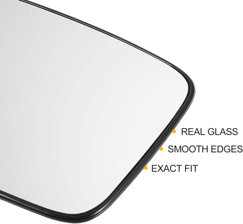 X AUTOHAUX Car Rearview Left Driver Side Mirror Glass Replacement W/Backing Plate Heated White Glass for Dodge Charger Challenger 2011-2021 for Ch...