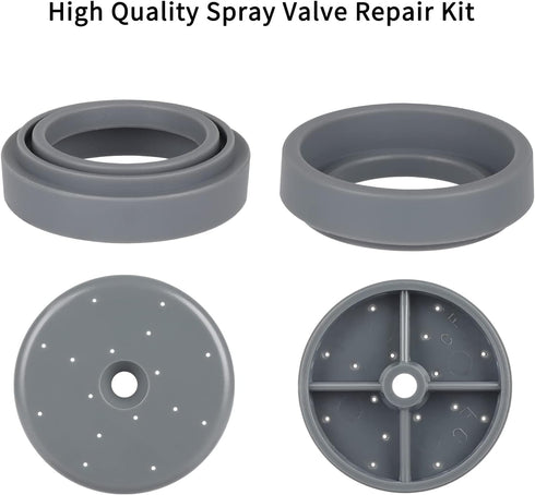 3 Pack Commercial Spray Valve Repair Kit for Most Commercial Sink Pre-Rinse Sprayer Spray Face Bumper and Screw Repair Part 1.42 GPM, Grey...