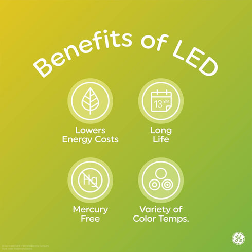 GE Basic LED Light Bulbs, 75 Watt, Daylight, A19 (2 Pack)...