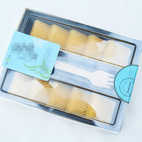 50 Pieces 4.13 Inch Disposable Mini Wooden Forks Disposable 2 in 1 Spoon and Fork Dessert Fork Fruit Fork Ice Cream Spoons for Scooping Soft Foods...