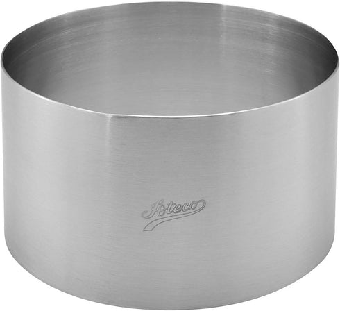 Ateco Round Cake Ring Dessert Mold, 3" High x 5.5" Diameter, Stainless Steel...