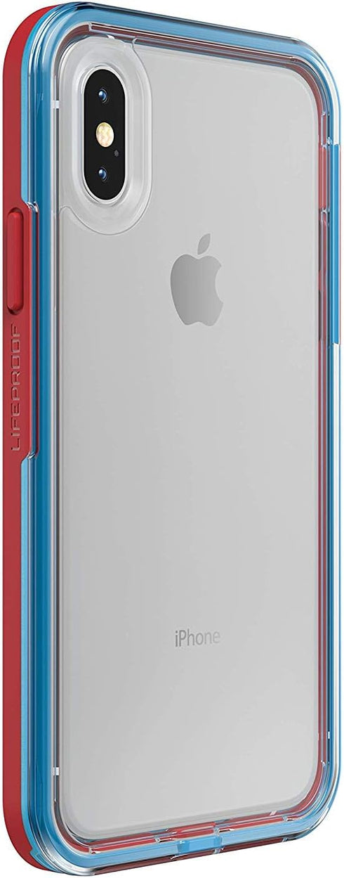 LifeProof Slam Series Case for Apple iPhone Xs Max - Varsity (Clear/Red/Blue)...