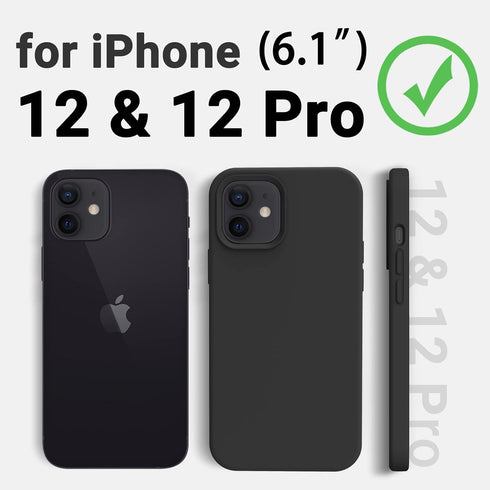 AOTESIER Compatible with iPhone 12 Case and iPhone 12 Pro Case 6.1 inch,Silky Touch Premium Soft Liquid Silicone Rubber Anti-Fingerprint Full-Body...