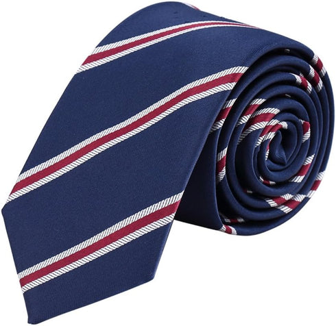 AUSKY 4 Packs Skinny Neckties for Men Boys, 2.35'' Wide Slim Ties in Different Textured Style Mixed set...