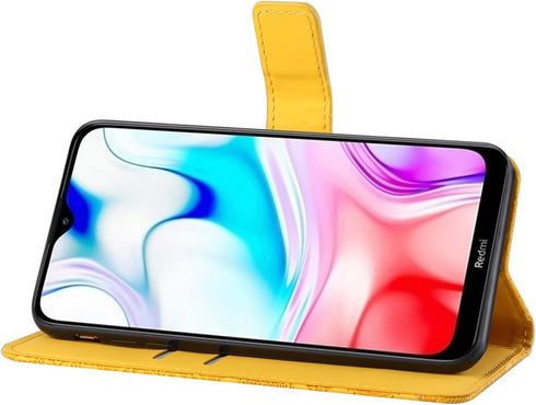 Compatible with Xiaomi Redmi 9A Wallet Case with Credit Cards Holder Kickstand Shockproof Flip Magnetic Protection Men Women Lady Phone Case Compa...
