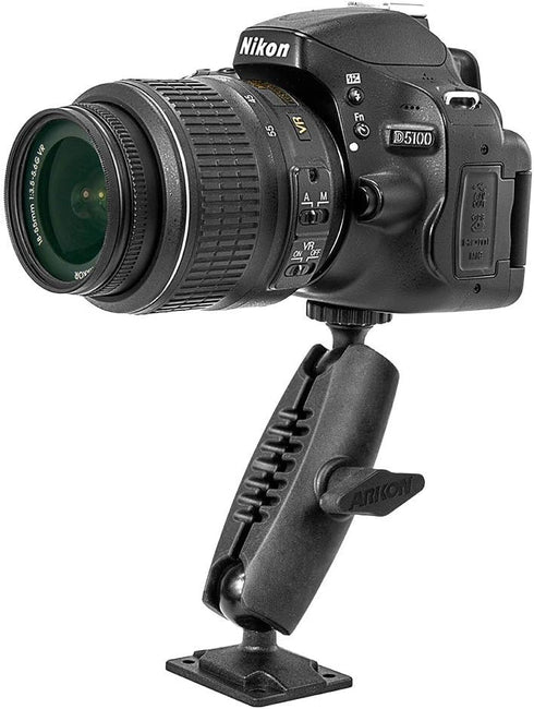 ARKON Mounts - Heavy Duty AMPS Wall Mounting Pedestal for Cameras and Video Cameras 4-Hole AMPS Camera Wall or Flat Surface Mount Compact Design 3...