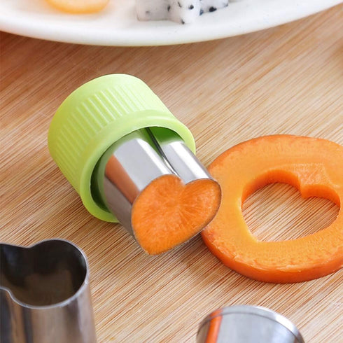14 Pcs Fruit Vegetable Cookie Cutters Shapes Sets Stainless Steel Food Mini Pie Cookie Stamps Mold for Kids Baking,Bento Box and Decorating Tools...