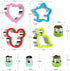 Sandwich Cutter Set, Including 4 Sandwich Cutters Shaped Like Dinosaur, Star and Heart and 8 Vegetable Cutters, Suitable For Children...