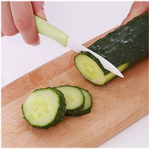 6 Pack Ceramic Paring Knife with Knife Cover, Lightweight Ceramic Knives, Fruit and Vegetable Small Knife (Ceramic, Mix)...