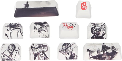 Keyboard Keycaps, Custom Keycap 10 Keys Sublimation Process Ink Martial Arts Windows Novelty Keycap Pbt Keycaps Clear Pattern DIY Mechanical Keybo...