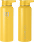 IRON °FLASK Sports Water Bottle - Wide Mouth with 3 Spout Lids - Stainless Steel Gym & Outdoor Bottles for Men, Women & Kids - Double Walled, Insu...