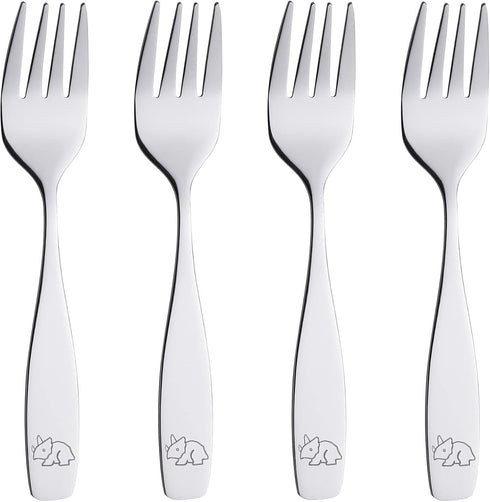 ANNOVA Kids Silverware 10 Pieces Children's Safe Flatware Set Stainless Steel - 4 x Forks, 4 x Dinner Spoons, 2 x Safe Knife Toddler Utensils, Met...