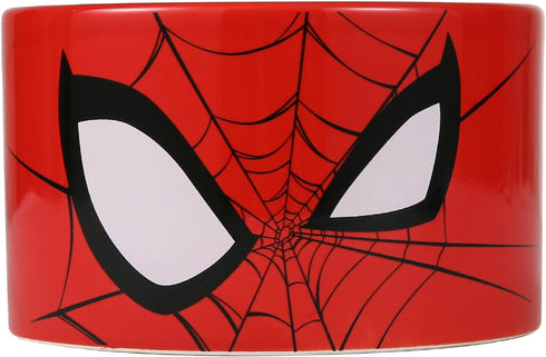 Marvel Comics Spiderman Ceramic Dog Bowl, 6-Inch | Red Ceramic Dog Bowl with Official Marvel Spiderman Detail| Medium Dog Food Bowl or Water Bowl ...