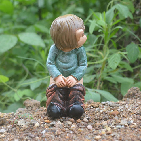 Funny Garden Statues Outdoor Garden Gnome Statues Decoration Creative Statue Resin Sculpture Figurine Ornament Garden Gnomes Outdoor (A)...