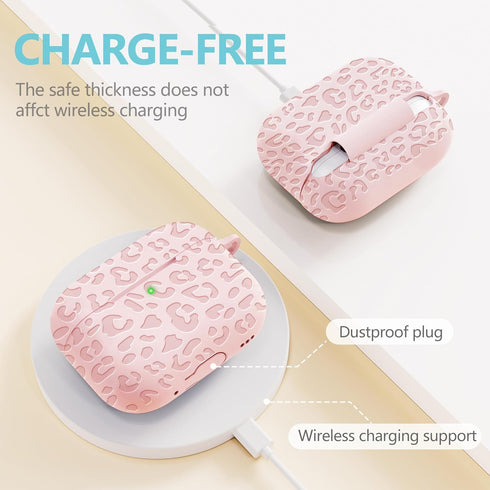 Fashion Engraving Leopard Case Compatible for Airpods Pro 2 Case Cover 2022/Airpod Pro Case Cover,Soft Silicone for Airpods Pro 2nd Generation Cas...
