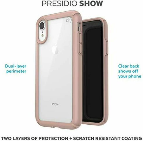 Speck Products Presidio Show iPhone XR Case, Clear/Rose Gold...