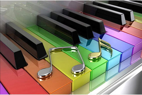 LBGMN 5D DIY Paint Diamond Painting Mosaic Rainbow Piano Keys Pictures by Rhinestones Embroidery 3D Diamond Mosaic Wall Sticker......