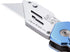 Amazon Basics Folding Utility Knife, Lightweight Aluminum Body with Holster, Light Blue...