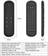 LUVI Air Mouse Remote Control Mouse Wireless Mini Keyboard 2.4G & BT5.2 Motion Sensing Backlit Rechargeable Compatible with Android TV Box/PC/Smar...