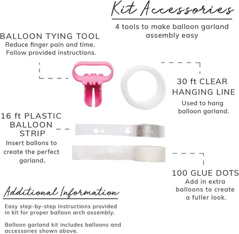 Balloon Garland Kit - Pink, White, Blush Balloons for Parties - Valentine's Day / Galentine's Party - Large, Small Baby Pastel Matte Balloons - Ba...